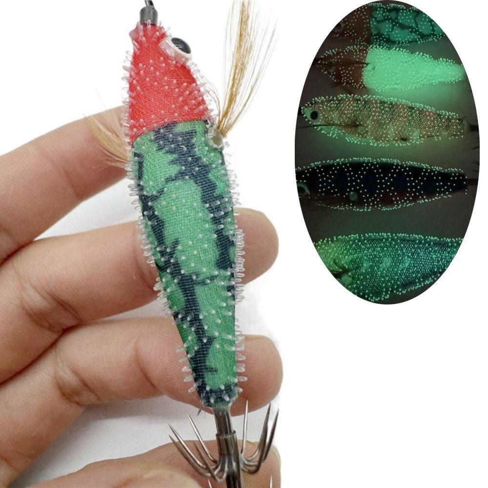 Simulation Wood Shrimp Lures Lifelike Octopus Lure 2025 Squid Hook