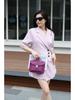 Women's Genuine Leather Cowhide Handbag - Simple, Solid Color, Handmade Messenger Bag