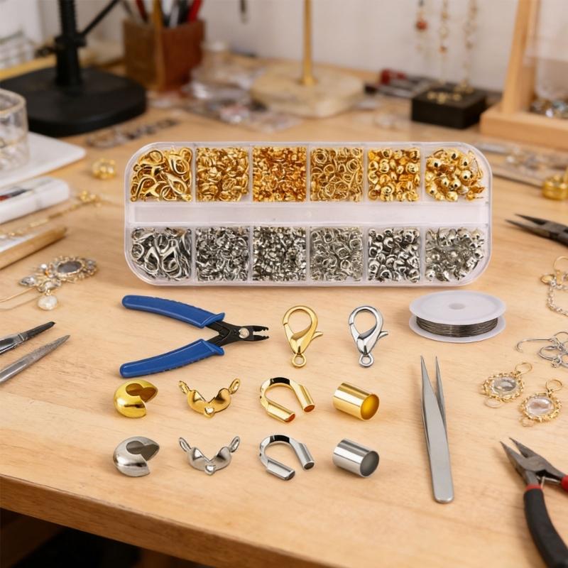 Double Size Metal Bead Positioning Kit Delicate Earring Making Supplies For Necklace Bracelet Earring Crafting