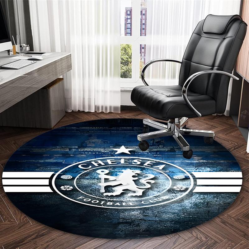 1pc C-Chelsea  Carpet, Round Rug, Comfortable, Suitable for Entryways, Living Rooms, Office, And Bedrooms, Christmas Decoration