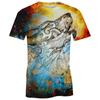 Men's 3D Printed T-Shirt Short Animal Wolf Print Sleeve O-Neck Pullover casual top
