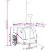 VidaXL Remorque de Vélo, Chariot de Transport avec Barre d'Attelage, Remorque de Bicyclette avec Drapeau pour Bagage, Noir 94152