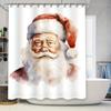 Tu Vintage Santa Claus Shower Curtain Christmas Holiday Bathroom Decor Rustic Farmhouse Xmas Backdrop Festive Holiday Home Texti