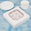 WTEMPO 15PCS 3.5*15*15CM 16 Cavities Clear Window Kraft Paper Gift Boxes Foldable DIY Jewelry Small Presents Packaging Boxes