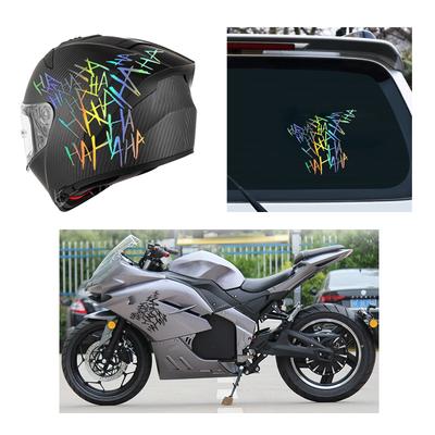 HAHAHAHA Motorcycle Helmet Sticker Personalize Reflective Sticker Vinyl Waterproof Decal Car Moto Styling Decoration Accessories