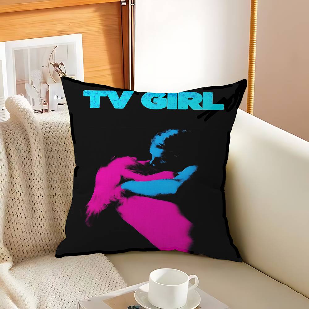 T-Tv Girl Who Really Cares Cushion Cover Decorative Pillow Sofa Home Decor Case Pillow Cases