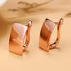 2024 Couple Temperament Earrings, Shiny And Smooth Rectangular Earrings, Personalized Rose Gold Earrings
