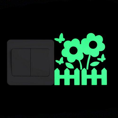 Switch Decoration Luminous Stickers Kids Room Wall Laptop Fridge Desk Car Home Decor Vinyl Decal Car/Fairy/Moon Stars/Bulb/Dog..