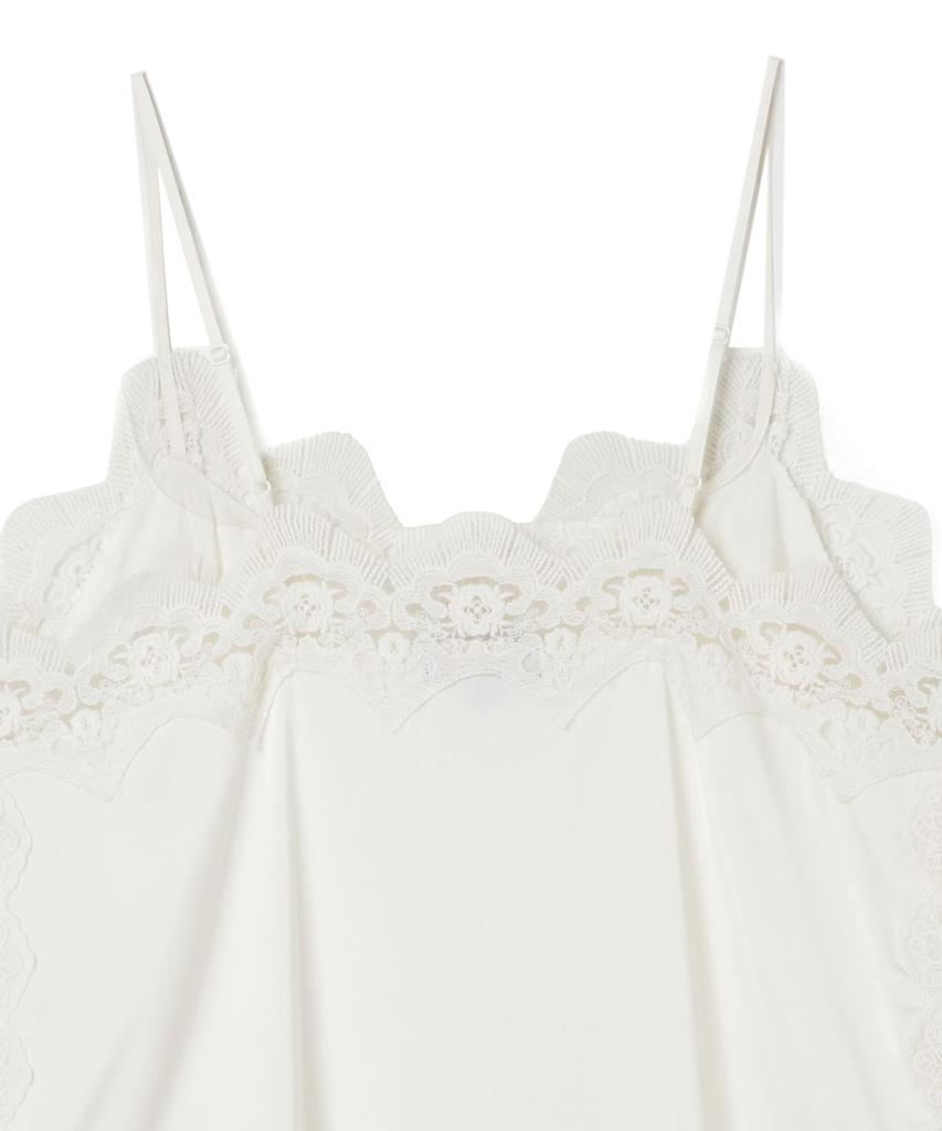 PENFIELD Lace Slit Slip Sleeveless Ivory_Fs2Ws34F