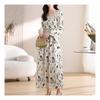 Navava Romantic Flower Shirring Square Neck Long Sleeve Dress No725