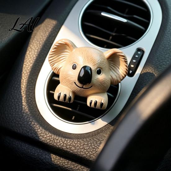 Creative Car Air Vent Ornament Outlet Clip Raccoon/Fox/Kangaroo/Polar Bear/Guinea Pig Shape Universal Small Fragrance Accessory Fit Ornament,