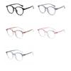Transparent Blue Frame Blue Light Blocking Round Minus Diopter Glasses Prescription 0 To -6 0