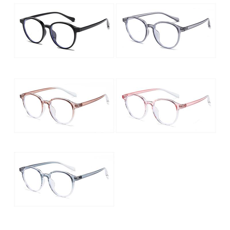 Transparent Blue Frame Blue Light Blocking Round Minus Diopter Glasses Prescription 0 To -6 0