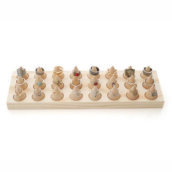 Ring Display Stand Modern Reusable Burr-free 6/12/24 Holder Jewelry Tray Commercial Use