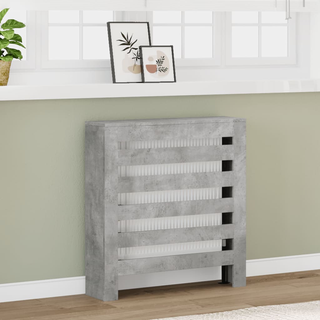 Vidaxl Copertura Per Radiatore, Grigio Cemento, 78X20X82 Cm