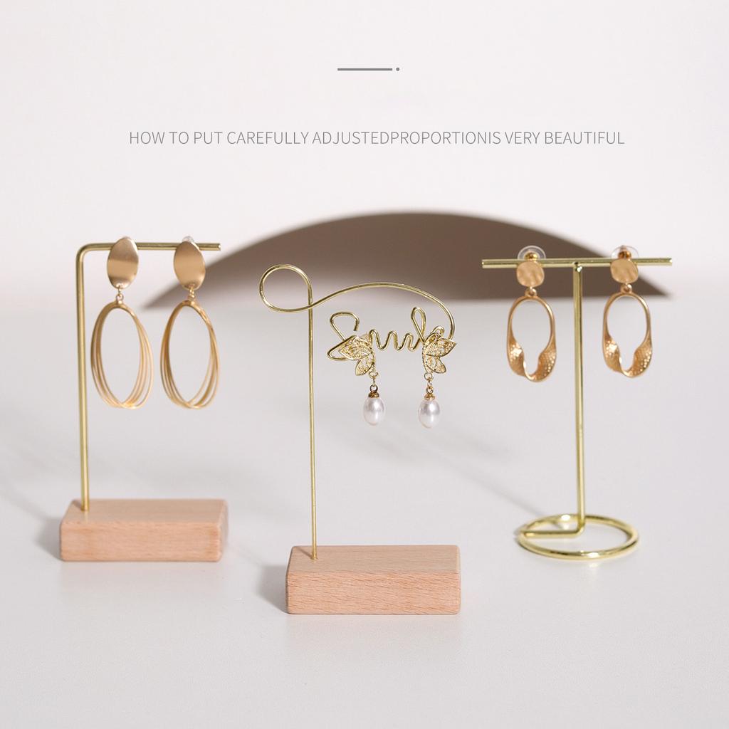 Stojak na biżuterię, bransoletka, kolczyki, naszyjnik, stojak na drewnianą podstawę, organizer na biżuterię, akcesoria do zdjęć, dekoracja domu