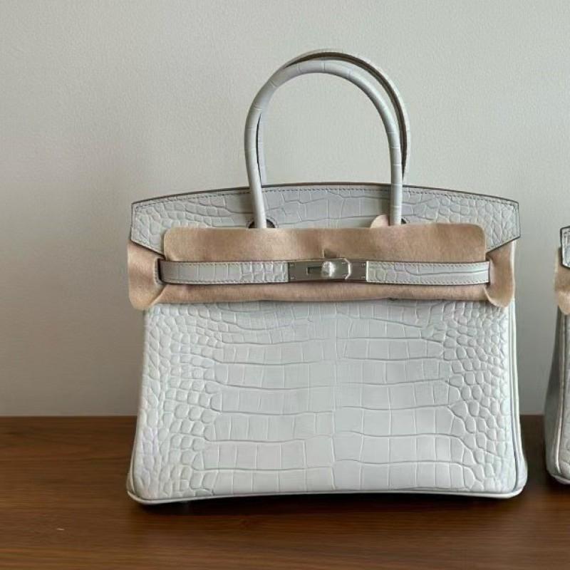 Foggy Crocodile Pattern Platinum Inner Seam Steel Hardware High-quality Dukpu Motorcycle Hand-held Fashionable Women's Bag Light Luxury