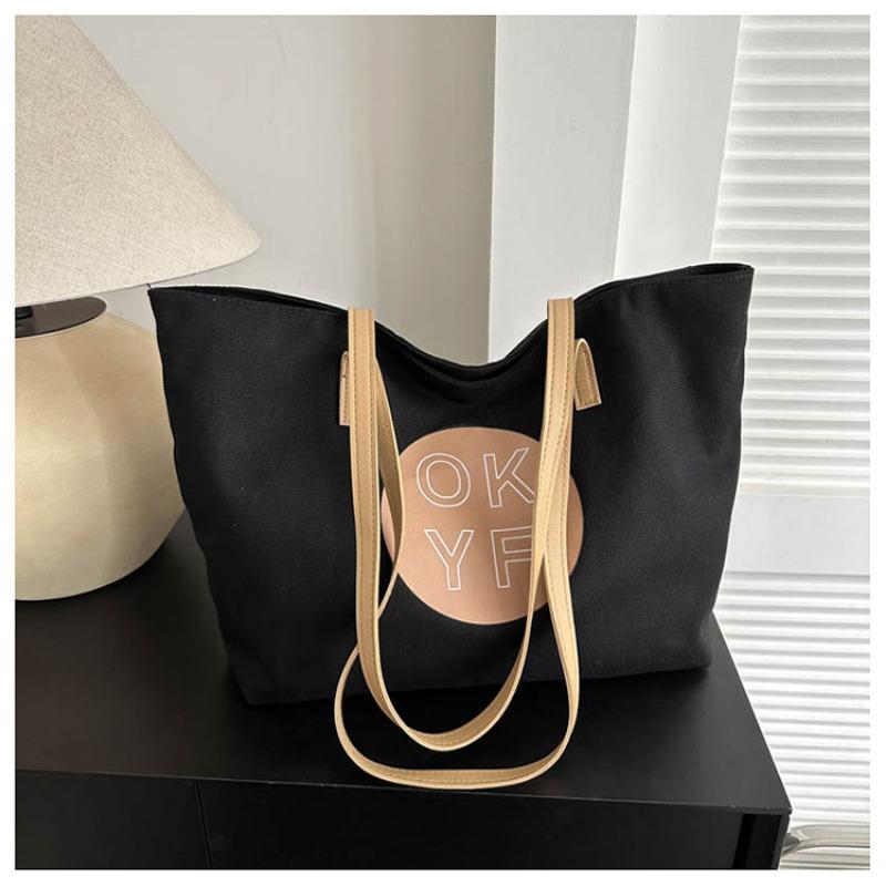 Fashion Versatile Leisure Bag Large Capacity Women's Canvas Bag Commuter Make-up Bag New Underarm Tote Bag