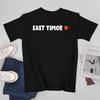 Mehr Design Osttimor Flagge Unisex T-Shirt Tees T-Shirt Rundhals T-Shirts Unisex Jungen Kleidung 100% Baumwolle
