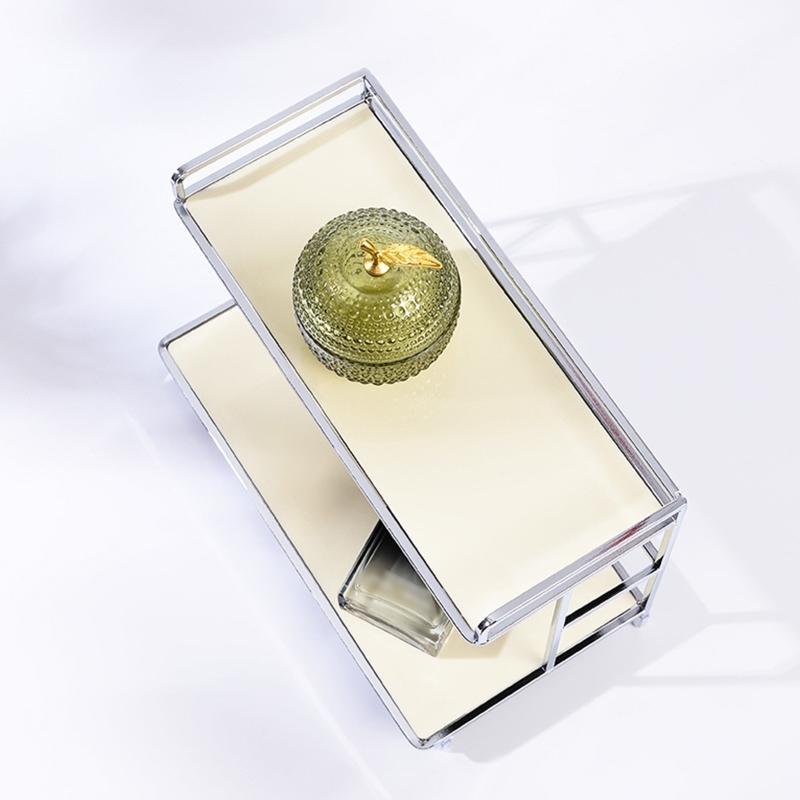 Dwupoziomowy stojak do przechowywania na blat Organizer do domu Sypialni Akademika Kosmetyki