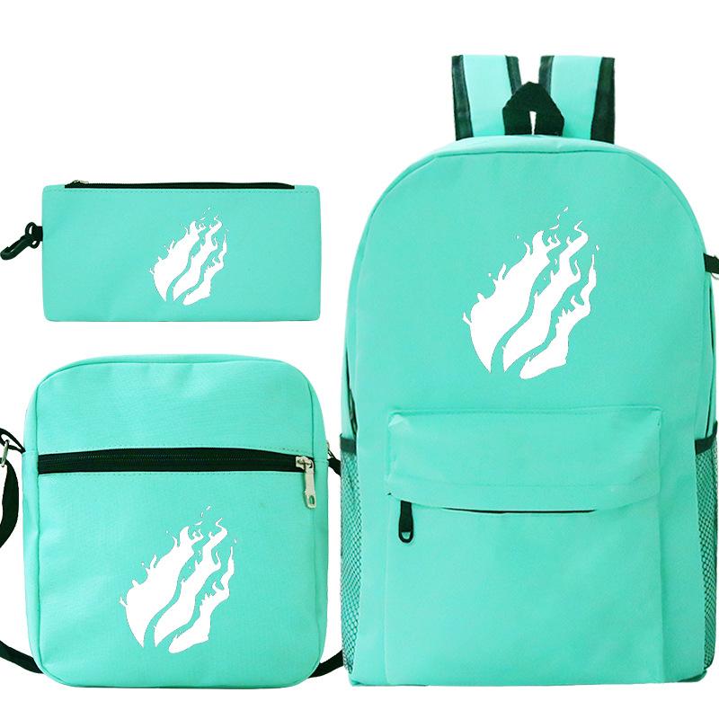 Backpack Casual Student Schoolbag Small Shoulder Bag Pencil Bag Three-piece Set