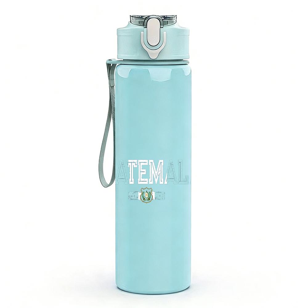 1PC Guatemala Minimalist Country Text Print 750ml Portable Sports Water Bottle Leakproof Gym Outdoor Travel Drink Cup