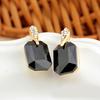 Women Elegant Rectangle Rhinestone Ear Studs Earrings Jewelry Birthday Gift