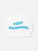 BARREL Schwimmhaube aus Silikon Keep Swimming Weiß (B6Suasc058Wht)