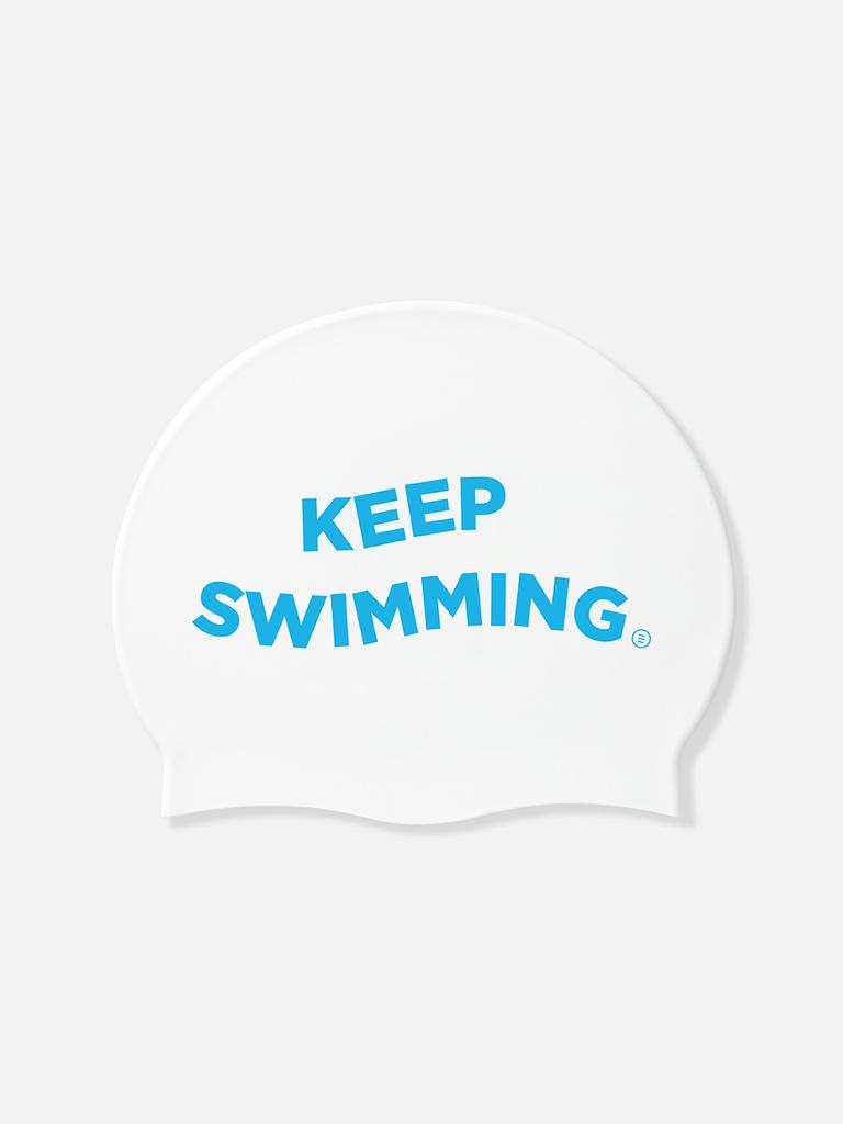 BARREL Schwimmhaube aus Silikon Keep Swimming Weiß (B6Suasc058Wht)