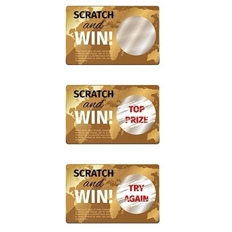 300pcs/roll Round Silver Scratch Off Stickers 1 Inch Scratch Off Labels Sticker for Party Activity Favors Stationery Sticker