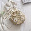 Straw Bag Fashion Women's Bag Single Shoulder Crossbody Bag Summer Beach Holiday Carry-on Basket Bag