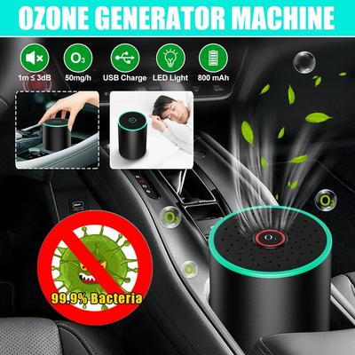 Gerador de Ozônio USB 800mA Máquina de Desinfecção por Ozônio Purificador de Ar Doméstico para Carro 50mg/h Ambientador Automático Umidificador Para Carros
