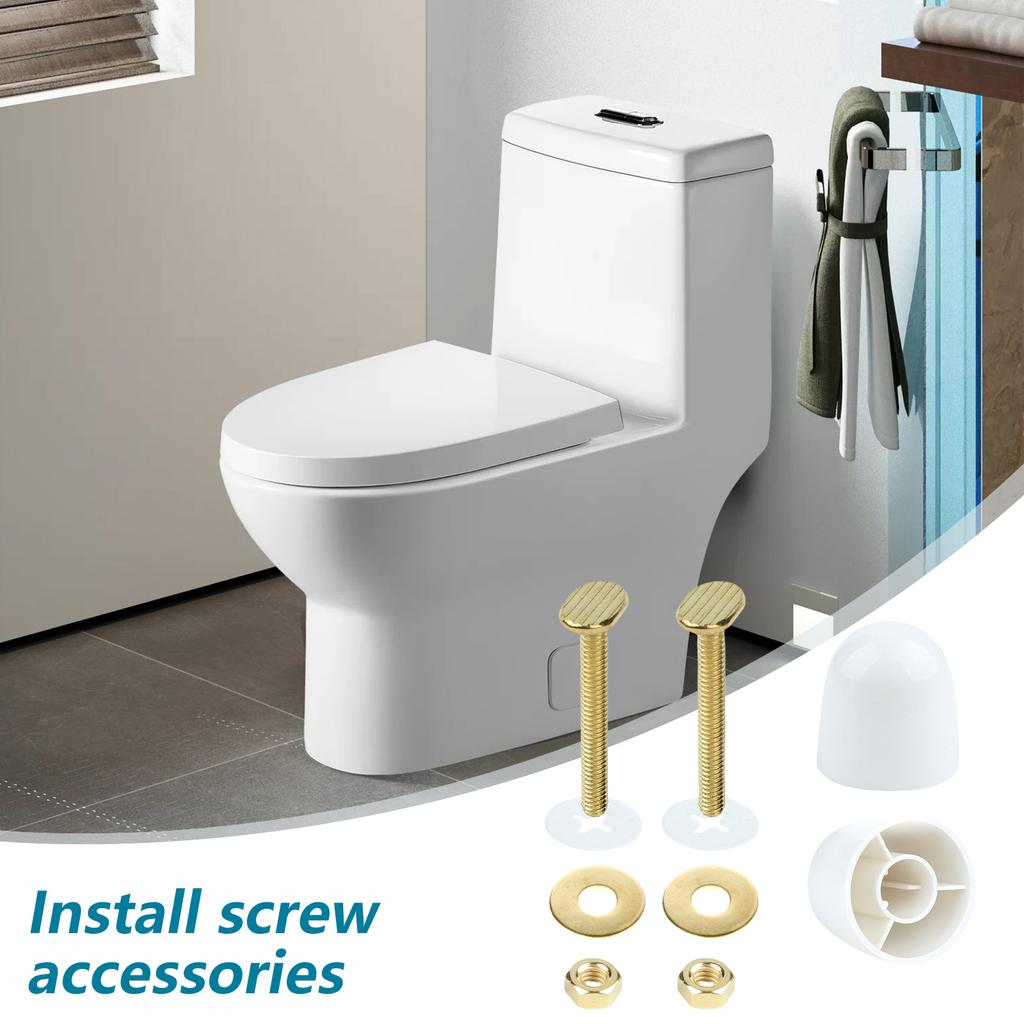 Bathroom Toilet Seat Fastener Set Concealed Screw Caps Copper Nut Anti Vibration Bolts for Stable Installation