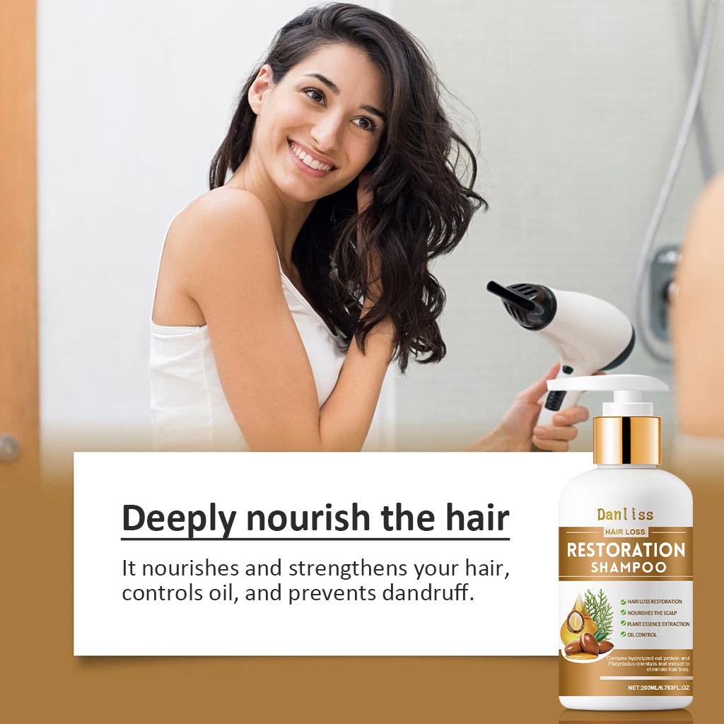 

Восстанавливающий шампунь - Стимулирует кровообращение кожи головы - Укрепляет корни волос - Уменьшает выпадение, Активизирует рост волосяных фолликулов, 200 мл