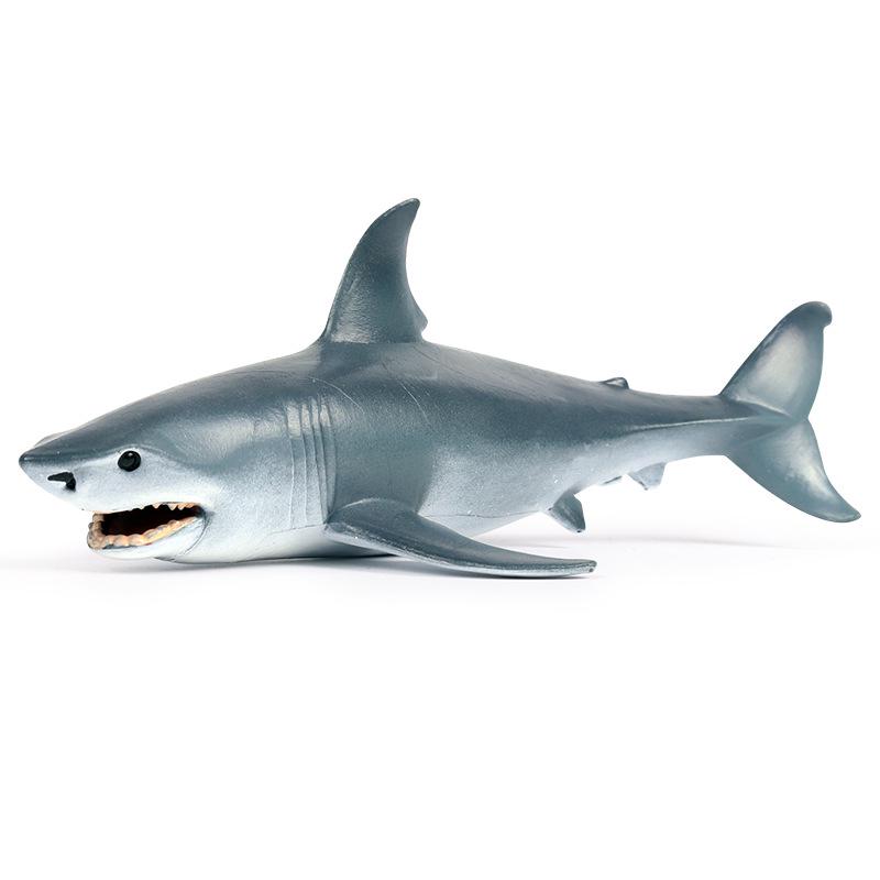 Children's Great White Shark Model Toy - Static Plastic Marine Animal Ornament