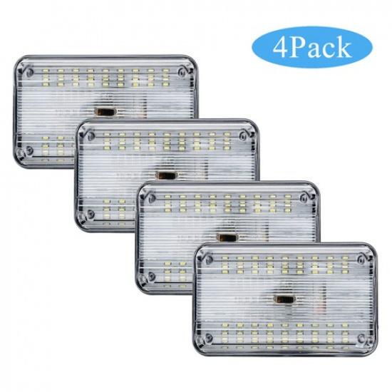 

4pcs Car Interior Roof Dome Light Ceiling Reading LED Lamp Camper Caravan Cabin