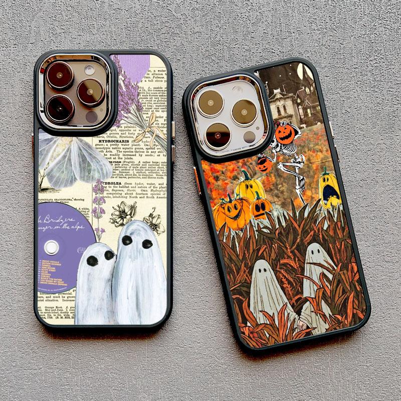 Fashion Ghost Creativity Phone Case For Iphone 16 15 14 11 13 12 Pro MAX Back Cover X XS XR Max 7 8 Plus Cases Solt Matte Shell