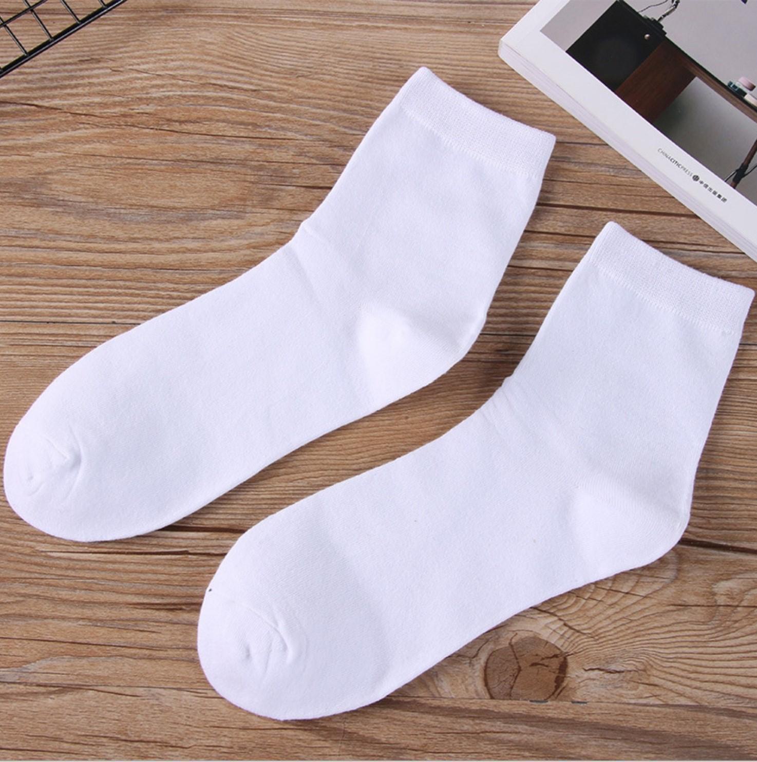 

Мужские хлопковые носки средней длины — черно-белые, деловые, повседневные, однотонные, тонкие, весна/осень. One Size белый