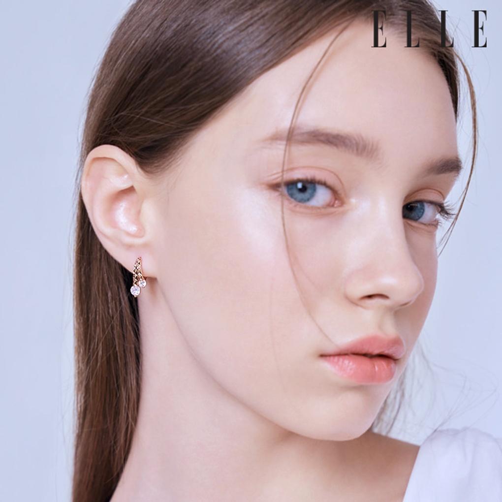 14K Coconut Cut One-Touch Earrings (Gold Pin) ELGPEE438