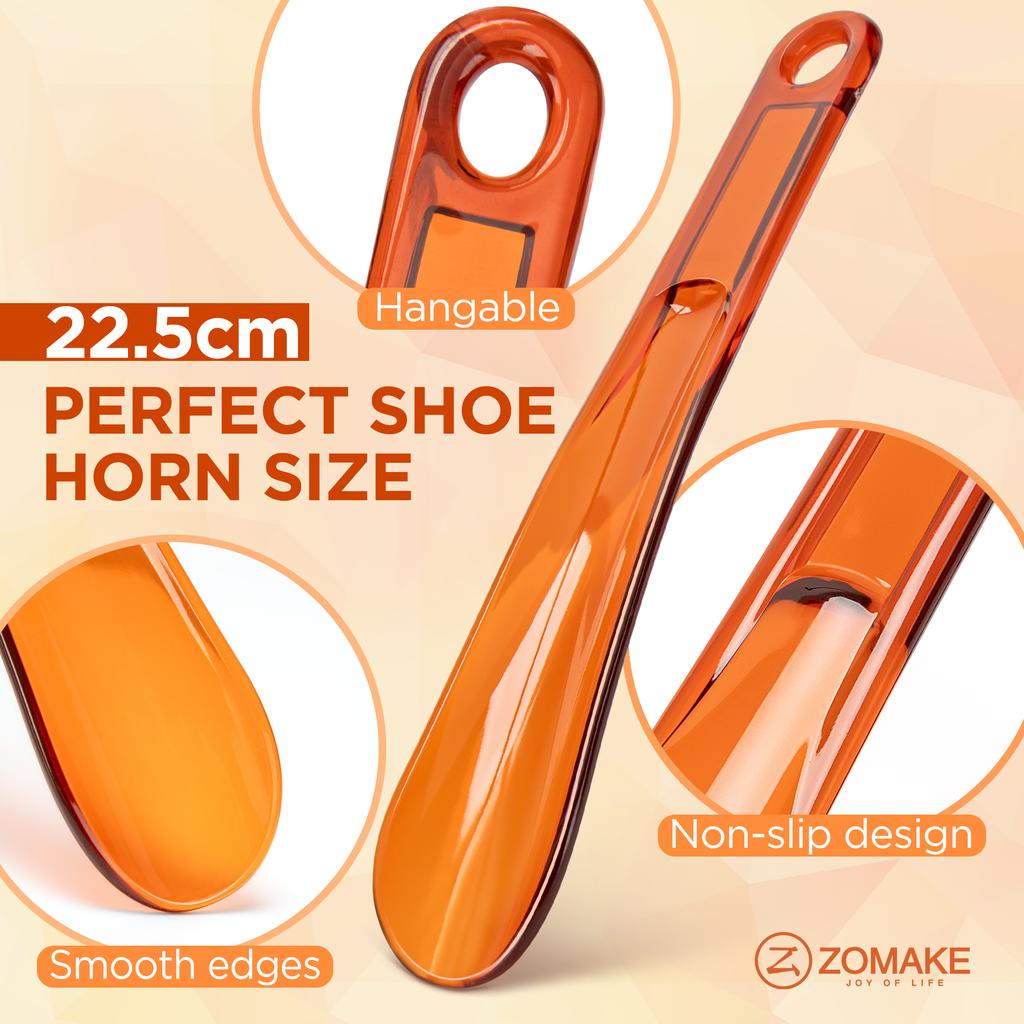 Plastic Shoe Horns 7.3 Inch portable Travel Spoon Shoe Horn Snap-Proof Flexible Shoe Lifter for Men Women kids older Shoe Tools