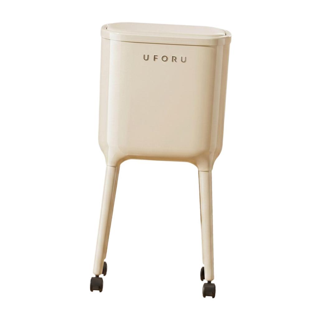 Double Compartment Elevated Kitchen Trash Can, Large Capacity Waste Bin, Paper Bucket with Lid, for