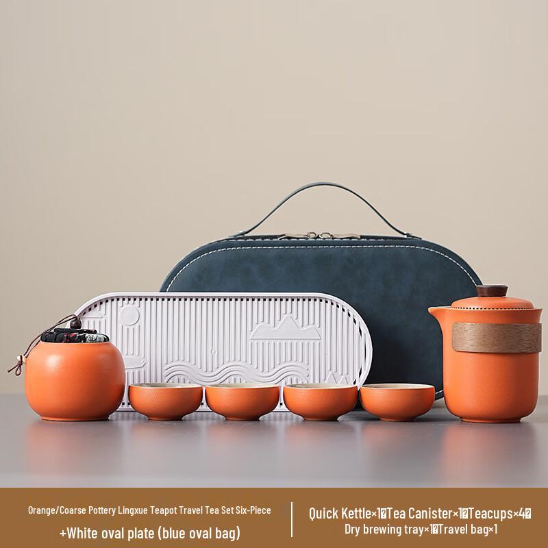 Xunyi Rough Pottery Travel Tea Set