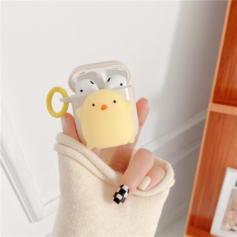 Creative AirPods Pro 3rd Generation Transparent Case S1/2nd Bluetooth Earphone Protective Stress Relieving Cute Chicks AirPods 1st and 2nd Generation