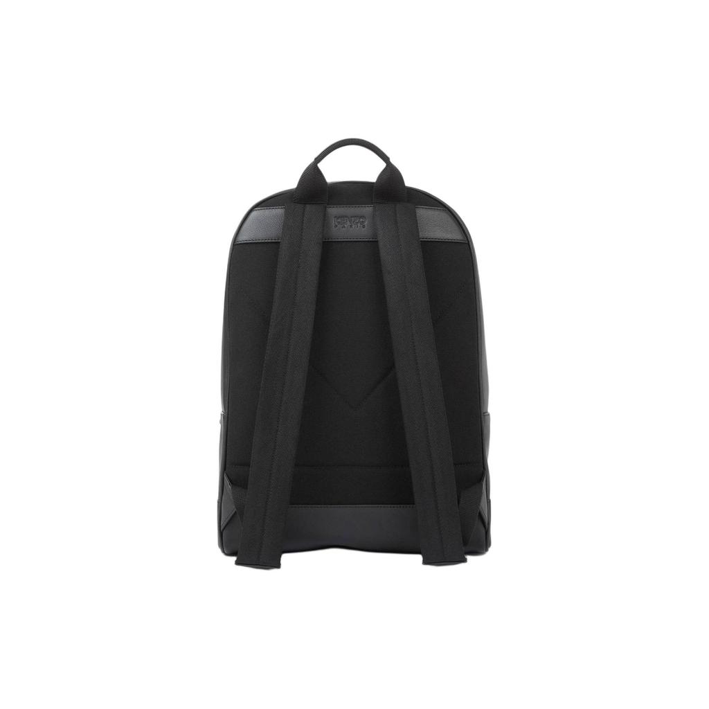 Kenzo Logo Zip Closure Leather Backpack Men Backpack Black FE55SA713L4099