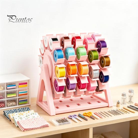 Sewing Thread Storage Organizer Rotating Organizer, 60 Spools Capacity 360 Degree Swivel Embroidery Rack Rack, Holder for Room Organization