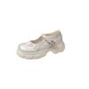 Platform Mary Jane Shoes Women'S College Style Small Leather Shoes Pork Kidney Shoes Coarse Heel Casual Shoes
