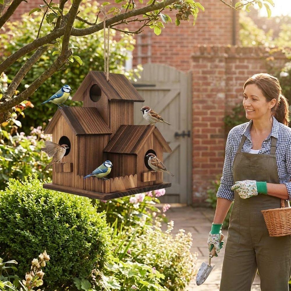 Incubation Box Bird Breeding Box Thickened Hanging Birdhouse Wooden Bird House  Backyard