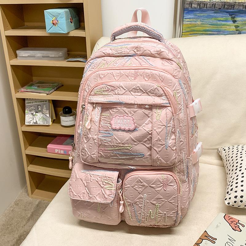 Schoolbags Children Elementary School Girls Junior High School Students High Value Ins Pain Bags Multiple Backpacks