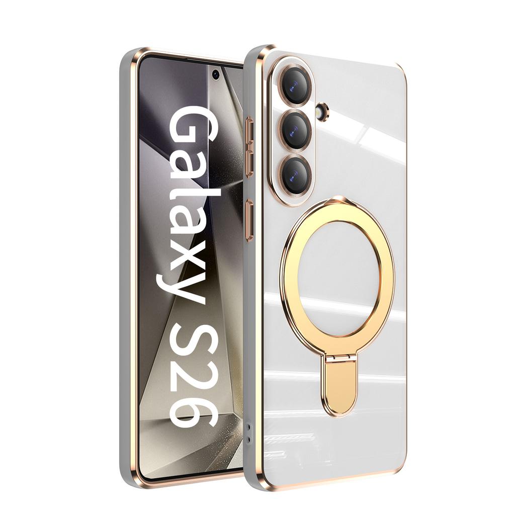 Applicable to Galaxy S11Ultra mobile phone case Samsung s11 solid color fulcrum magnetic suction bracket s11 electroplating protective case