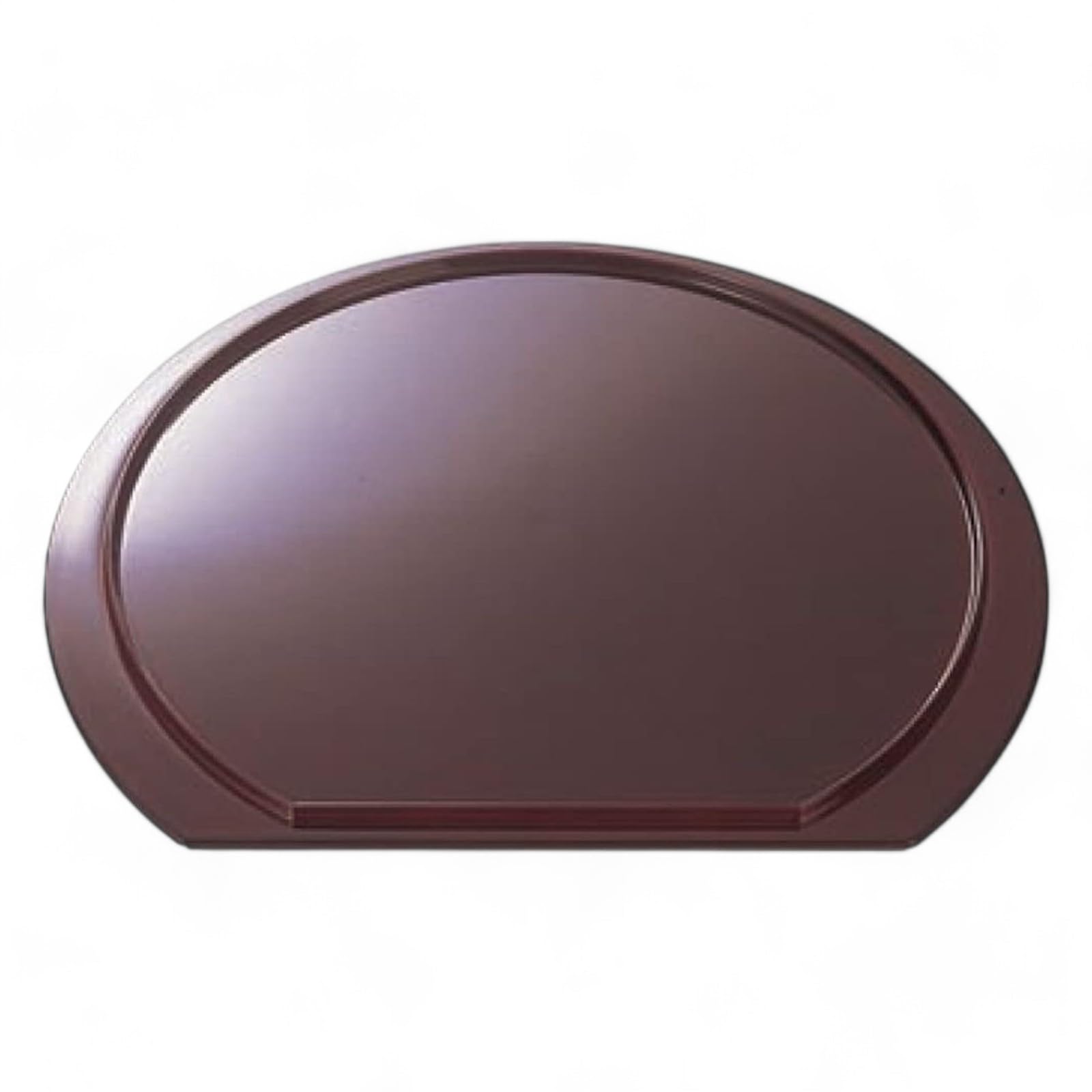 

Tray with a Bishamon Design in Black with Wood Grain and Lacquerware Made in Japan J-kitchens 3-shaku Half-Moon Double-Sided (Tray) Vermilion, 39cm,